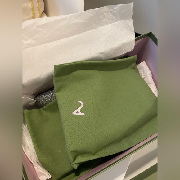 NIB Alexa Chung Block-heel lamé mules - silver - Picture 8 of 10